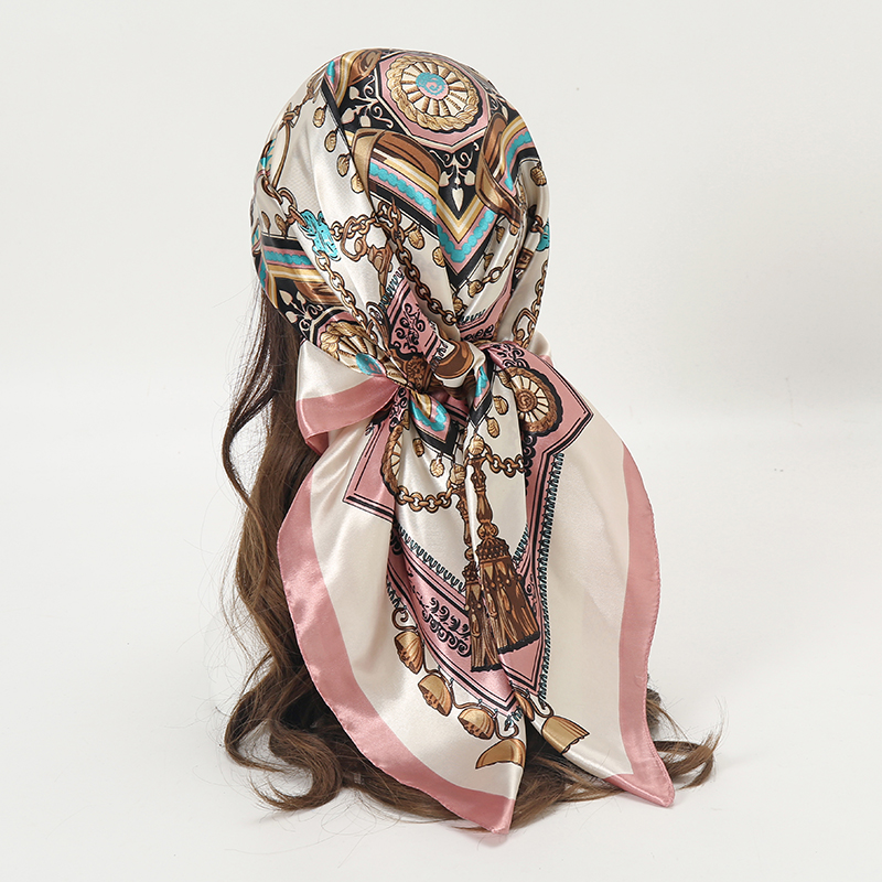Women Accessories Chain - Satin Square Scarf Women Muslim Hijab