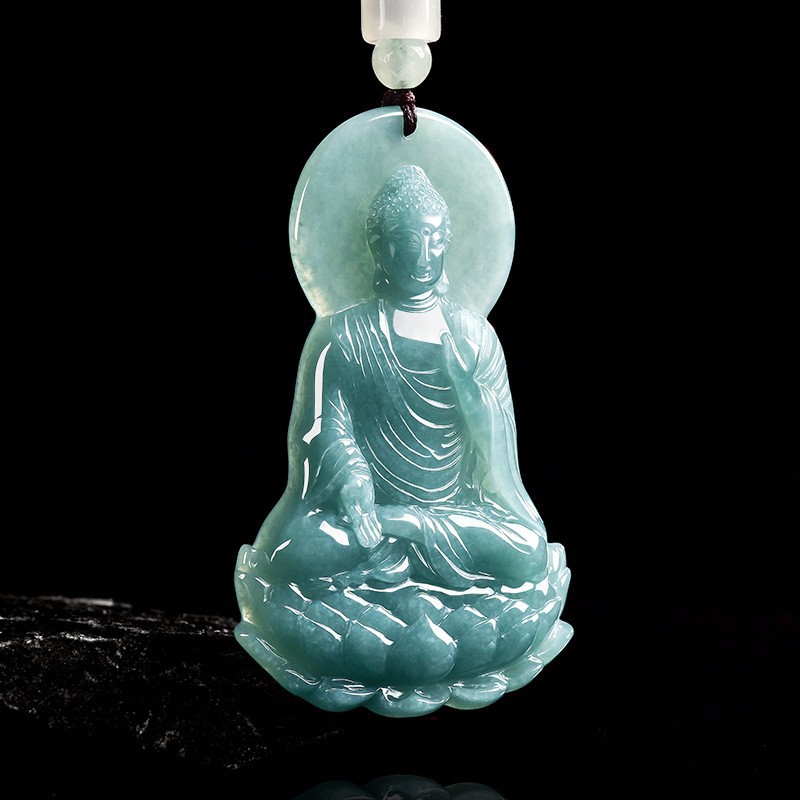 Women'S Accessories And Jewelry - Natural Burmese Jadeite Buddha Pendant Necklace