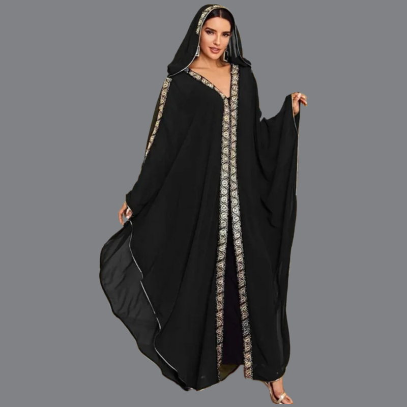 Women'S African Accessories - Abaya Morocco Kaftan Dubai Hooded Maxi