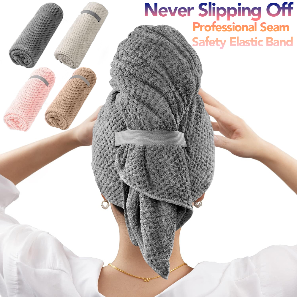 Hair Band Elastic - Microfiber Hair Towel Extra Large Wrap