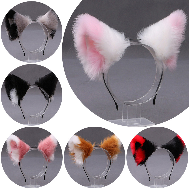 Women'S Accessories List - Fluffy Fox Cat Ear Plush Headband