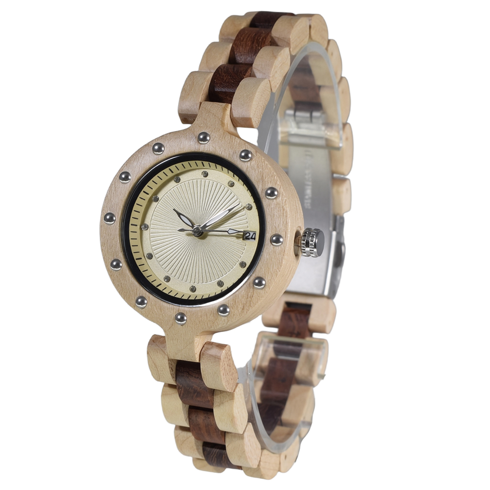 Women'S Accessories To Wear With Watch - Vintage Wooden Quartz Watch for Women