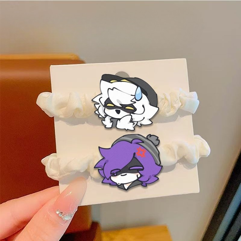 Hair Band Elastic - 2PCS Murder Drones Cartoon Couple Hair