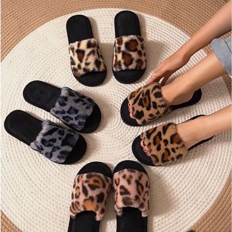 Women'S Shoes And Accessories - 2025 Winter Warm Fluffy Furry Leopard