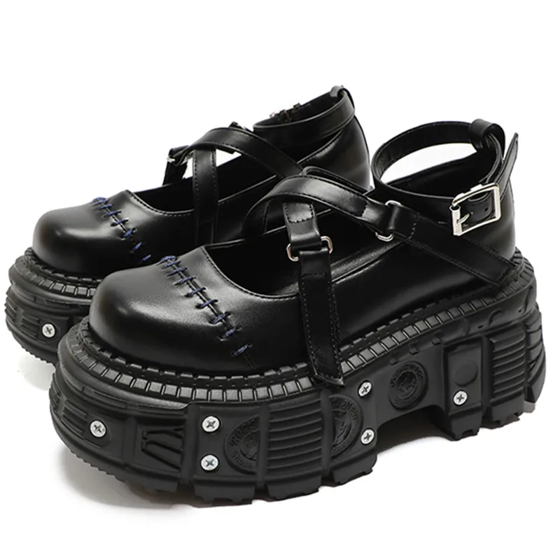 Women'S Shoes And Accessories - Gothic Mary Janes For Women Crossed-tied