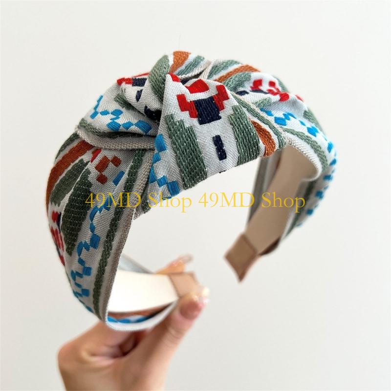 Women Accessories Description - 49MD Wide Comfort Headbands Embroidered Bohemian