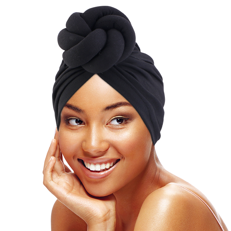Women'S African Accessories - Large flower Cable knotted turban head
