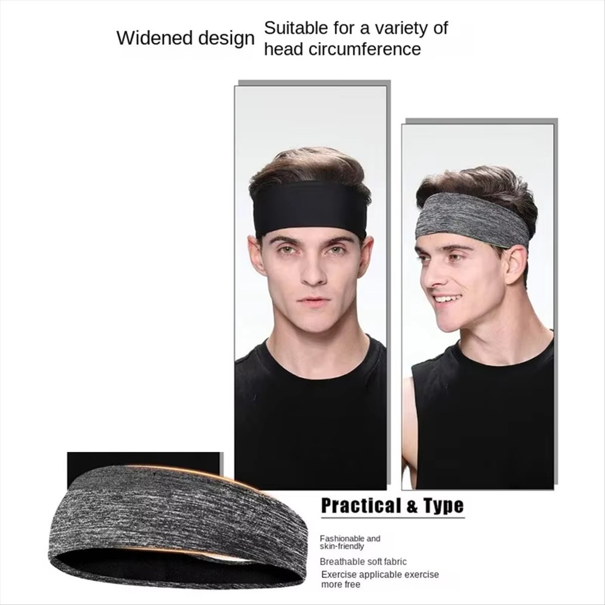 ABST Sweatband for Men Women E - огляд і ціна Hair Band Elastic