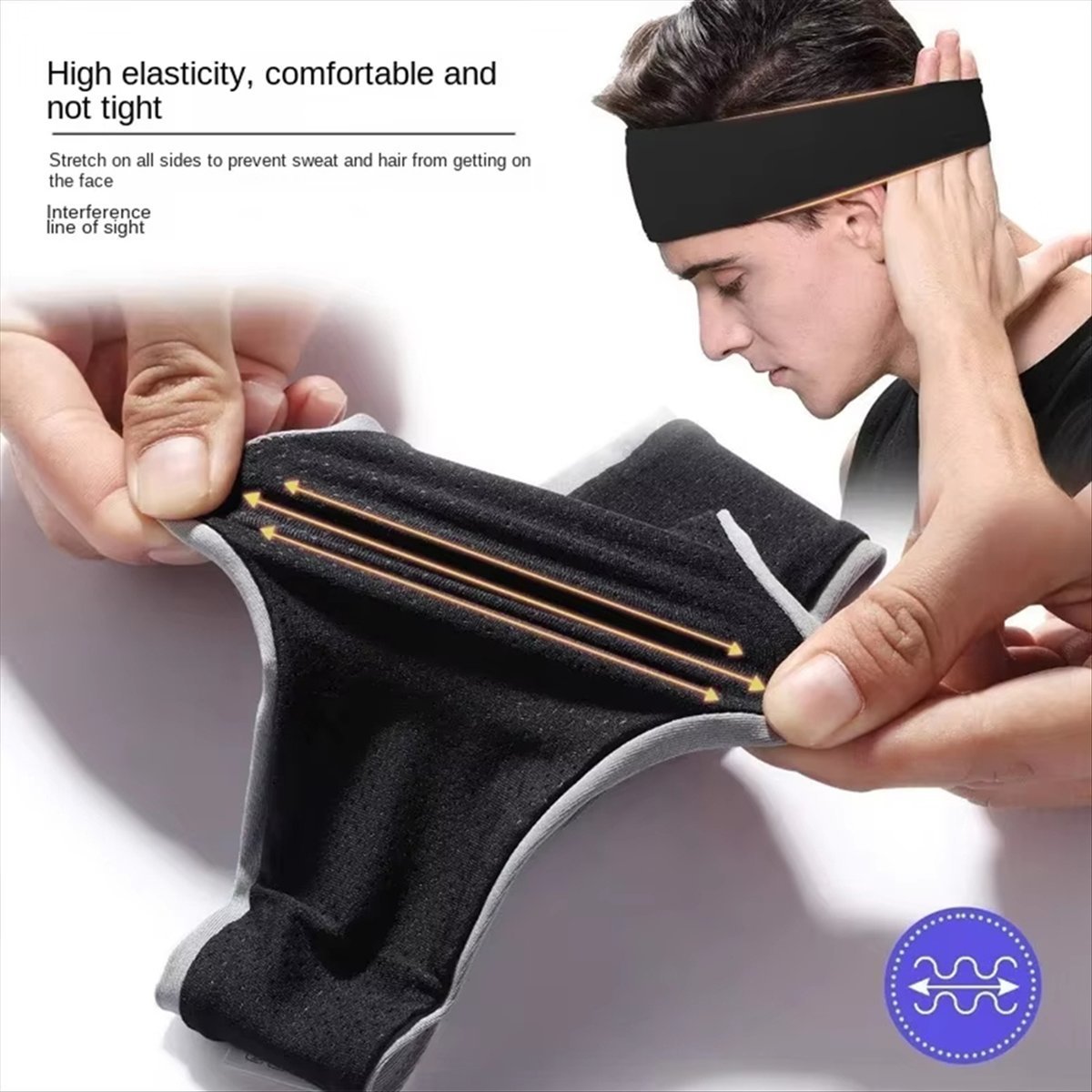 ABST Sweatband for Men Women E - огляд і ціна Hair Band Elastic