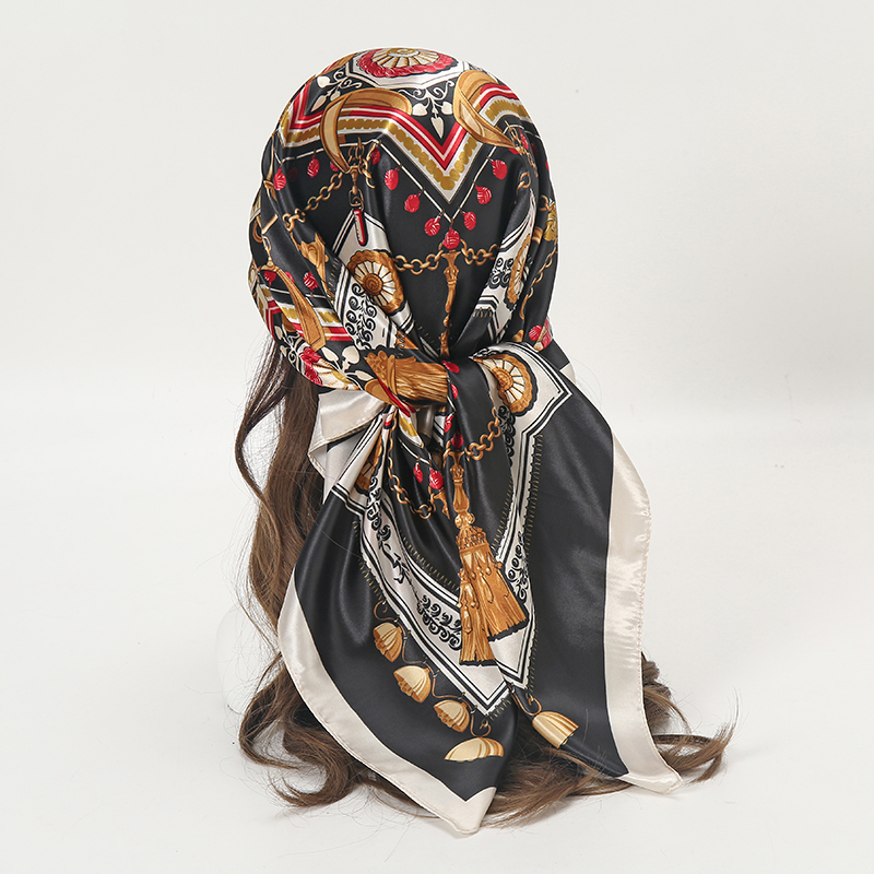 Satin Square Scarf Women Musli - огляд і ціна Women Accessories Chain