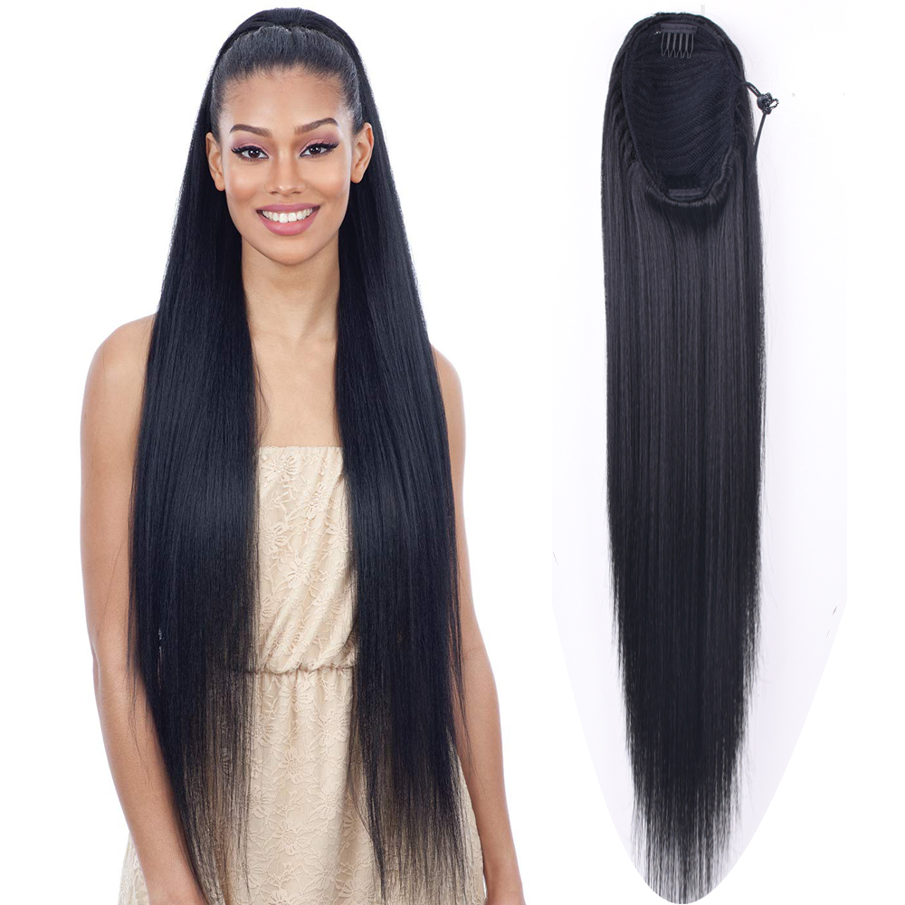 30inch Long Afro Puff Yaki Str - огляд і ціна Hair Band Elastic