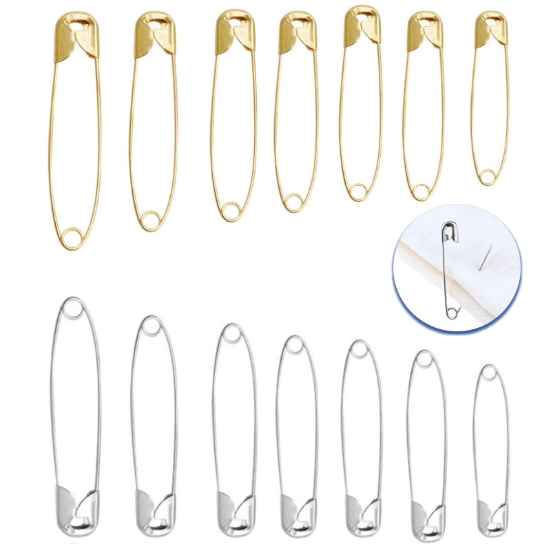 100Pcs/lot Stainless Steel Saf - огляд і ціна Brooch Pin Gold