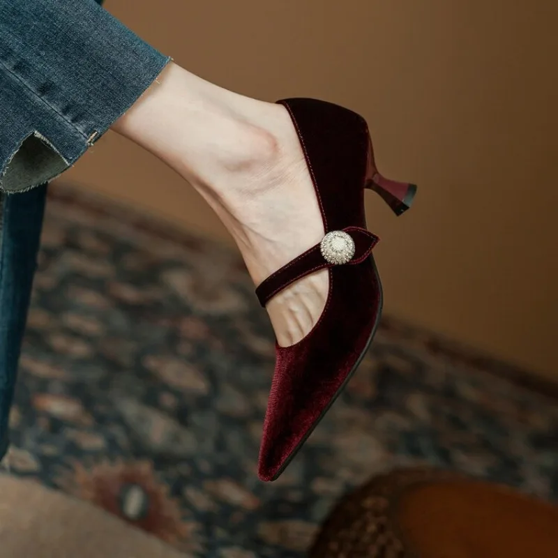 Wine Red Pointed Toe Mary Jane - огляд і ціна Women'S Shoes And Accessories