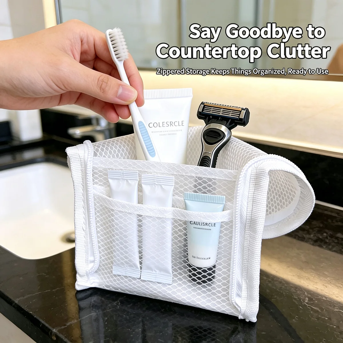 Standing Mesh Toiletry Bag for - огляд і ціна Women Accessories Organizer