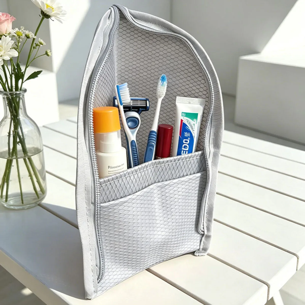 Standing Mesh Toiletry Bag for - огляд і ціна Women Accessories Organizer