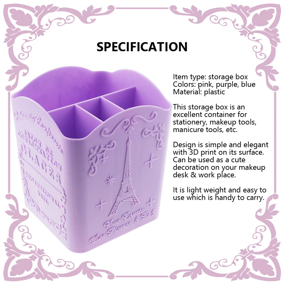 4-Compartment Nail Art Brush H - огляд і ціна Women Accessories Organizer