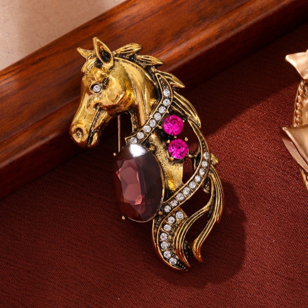 Fashion Jewelry Zodiac Horse H - огляд і ціна Brooch Pin Gold