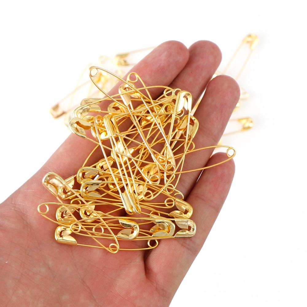 100pcs 22/28/38/45/54mm Silver - огляд і ціна Brooch Pin Gold