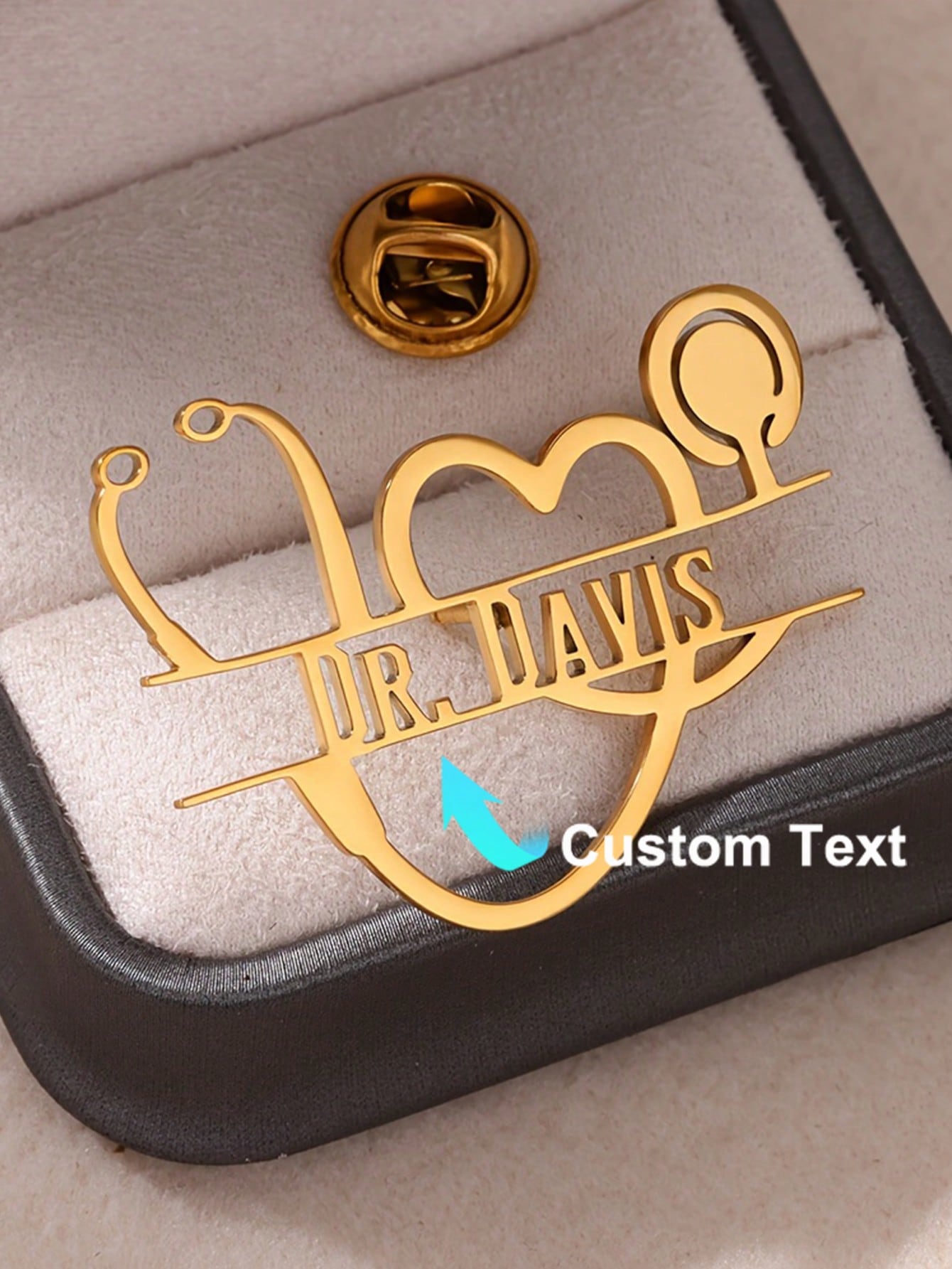 Personalized Vintage Stethosco - огляд і ціна Brooch Pin Gold