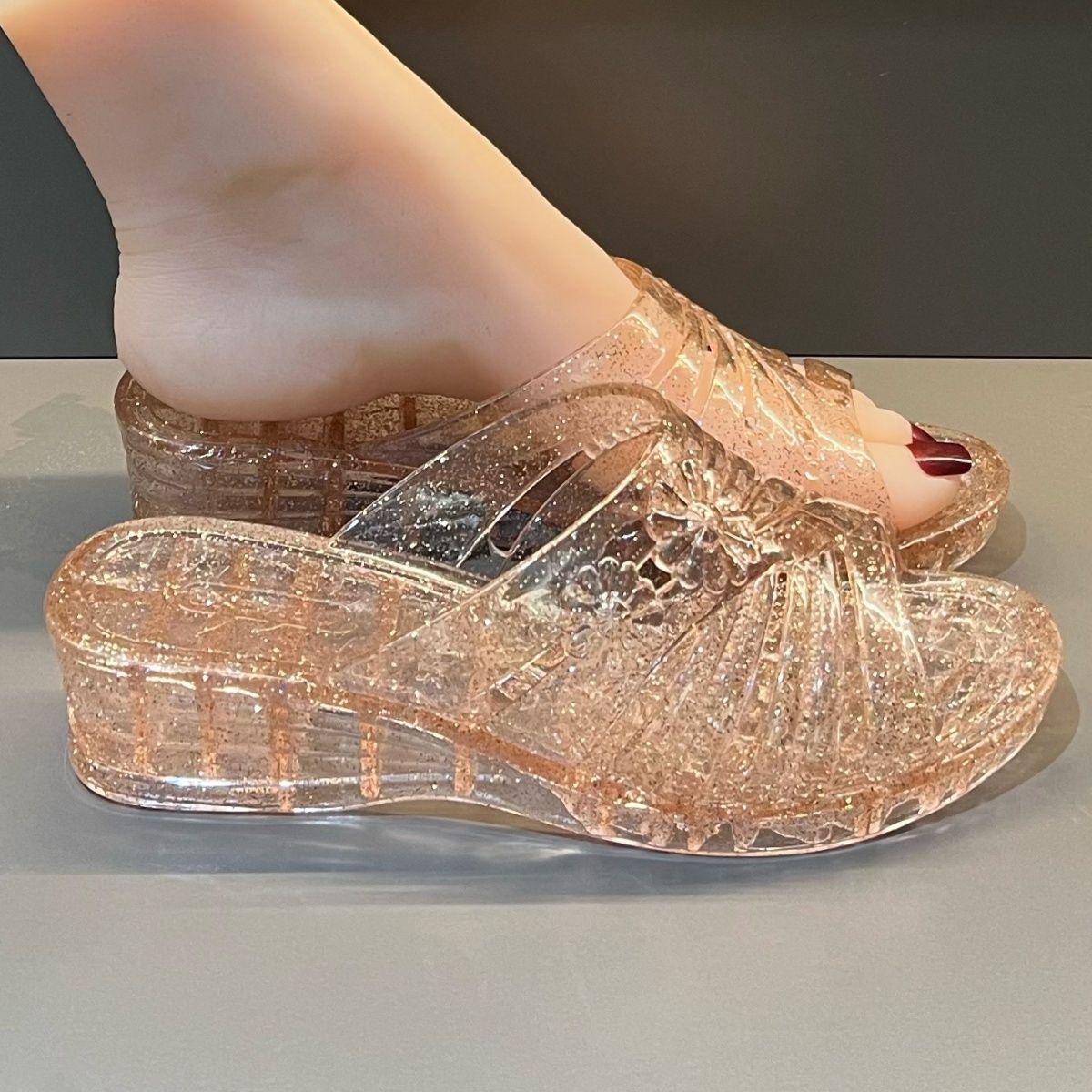 WFashion Purple Glitter Jelly  - огляд і ціна Women'S Shoes And Accessories