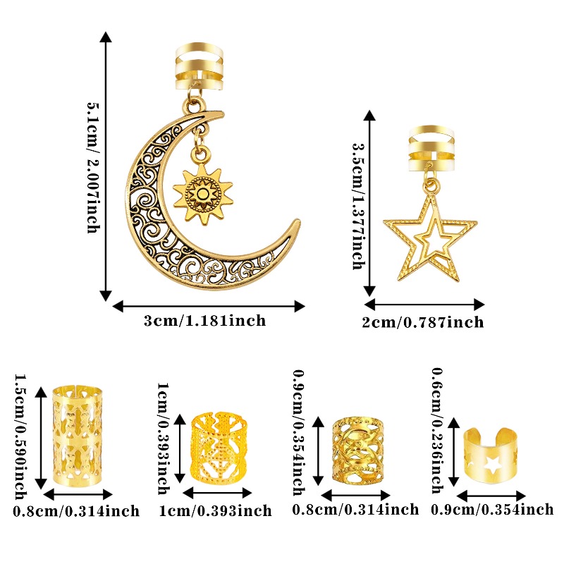 45Pcs Alloy Dreadlock Rings wi - огляд і ціна Women'S African Accessories