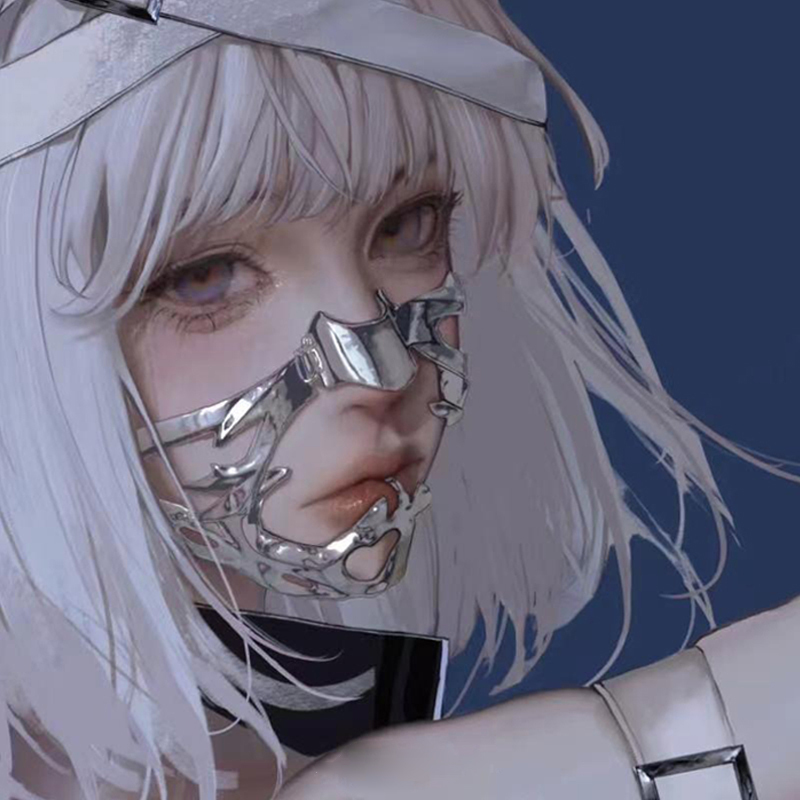 2025 Cyberpunk Visor Chin Meta - огляд і ціна Women Accessories Chain