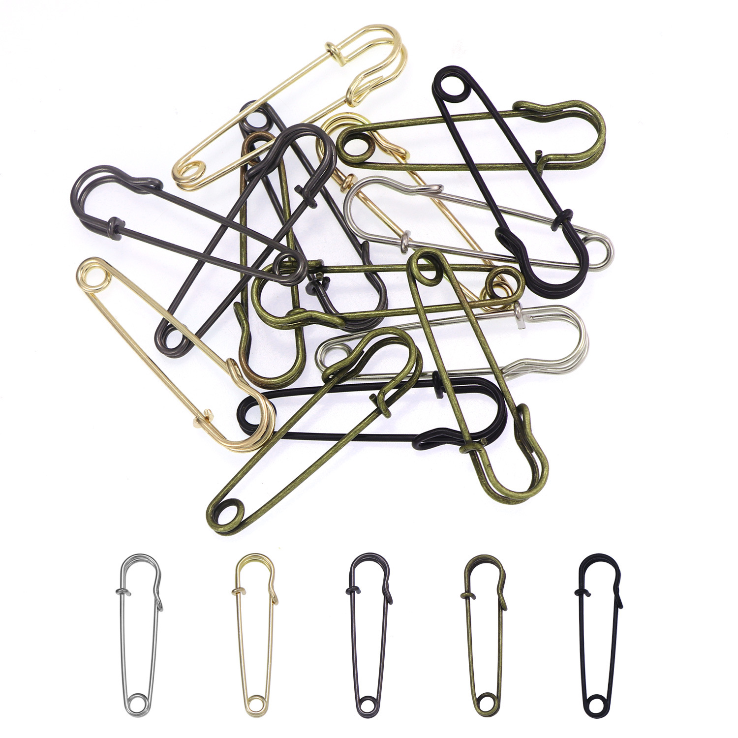 20Pcs 50mm Metal Safety Pins S - огляд і ціна Brooch Pin Gold