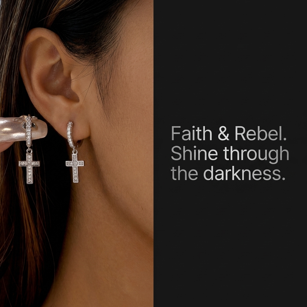 Brilliant CZ Cross Drop Earrin - огляд і ціна Women Accessories Meaning