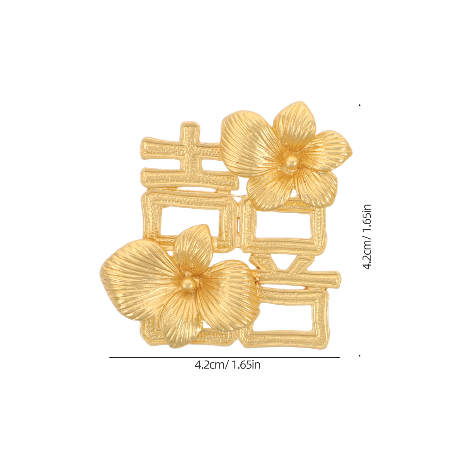 2Pcs Chinese Wedding Gold Flow - огляд і ціна Brooch Pin Gold